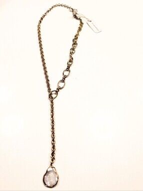 Nakamol Gold Mother Of Pearl Chain Link Boho Festival Beach Charm Necklace